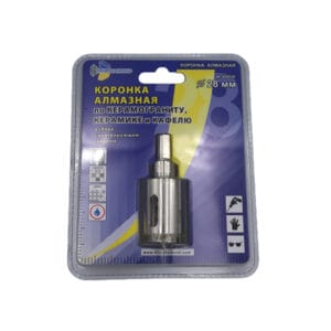 Коронка алмазная по керамике и кафелю с центрирующим сверлом 28мм  400028