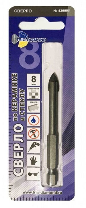 Сверло по керамике и стеклу 8мм 430008