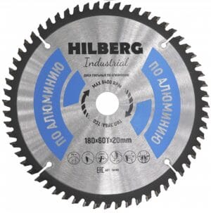 Диск пильный Hilberg Industrial Алюминий 180x20x60Т HA180