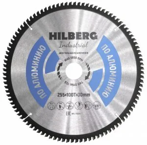 Диск пильный Hilberg Industrial Алюминий 255x30x100Т HA255