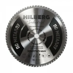Диск пильный Hilberg Industrial Металл 305x25,4x72Т HF305