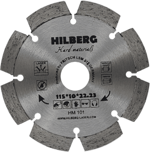 Диск алмазный отрезной 115x22,23 Hilberg Hard Materials Лазер HM101