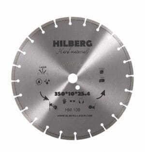Диск алмазный отрезной 350x25,4x12 Hilberg Hard Materials Лазер HM108
