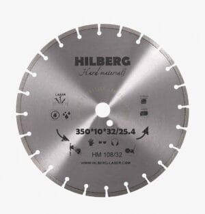 Диск алмазный отрезной 350x32/25,4x12 Hilberg Hard Materials Лазер HM108/32