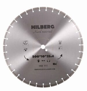 Диск алмазный отрезной 500x25,4x12 Hilberg Hard Materials Лазер HM111