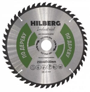 Диск пильный Hilberg Industrial Дерево 250x30x48Т HW251