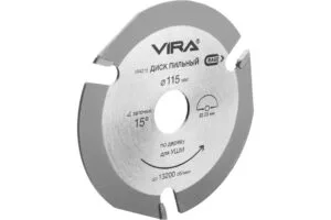 Диск пильный по дереву (115х22.2 мм) для УШМ VIRA RAGE 594215