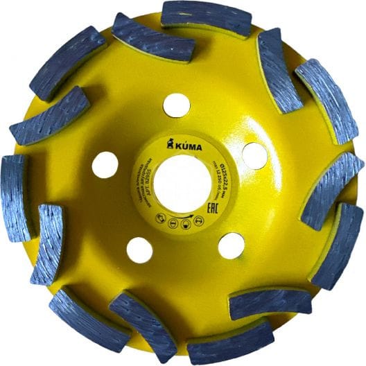 Чашка алмазная зачистная KUMA двухрядная 125х22,2 14 сегментов 82955