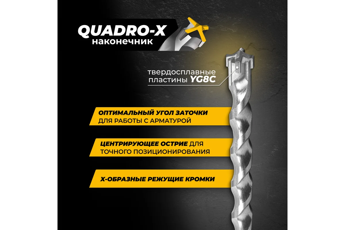 Набор буров по железобетону RAGE Furious 6, 8, 10х160 мм SDS-plus Quadro-X 567003 — изображение 9