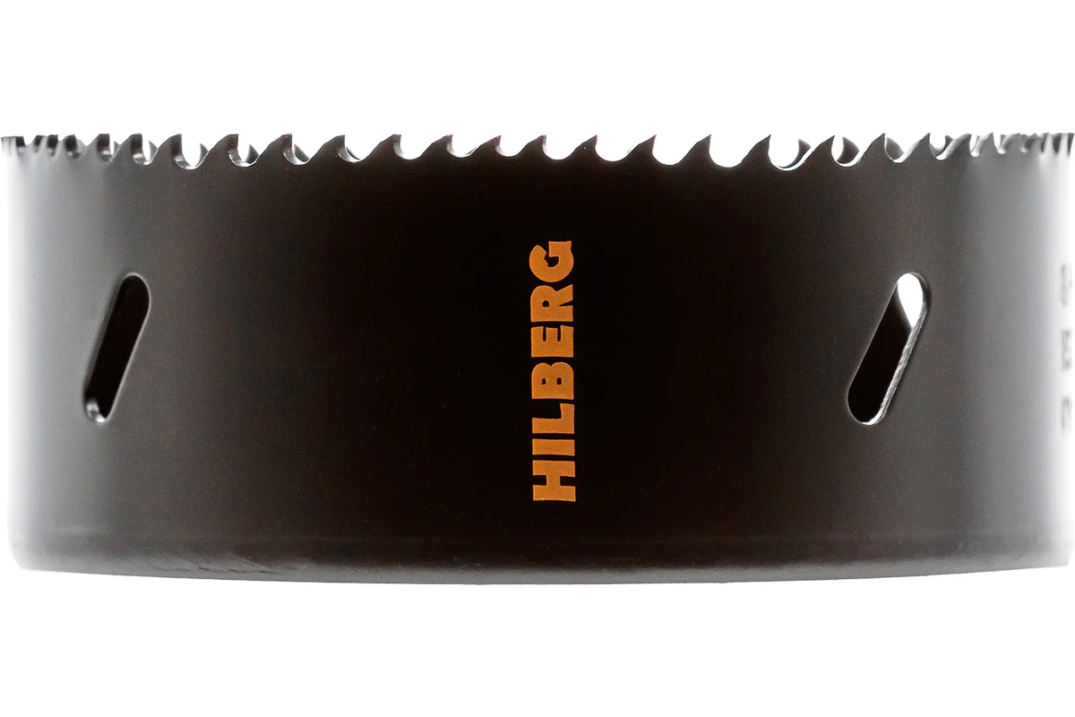 Коронка биметаллическая по металлу Hilberg 110мм, крупный зуб, Bi-Metal Cobalt 8% (М42) CML110